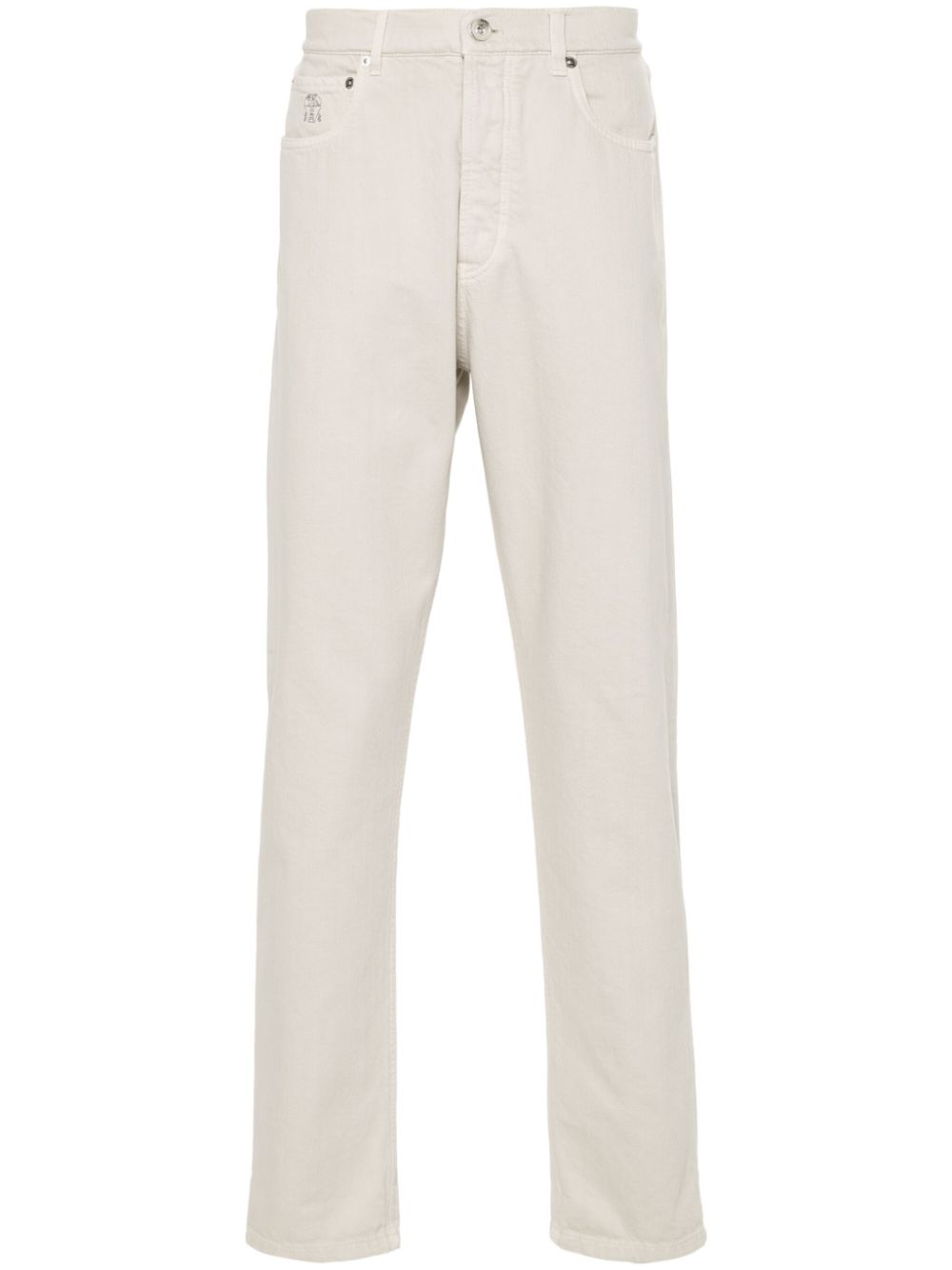 Brunello Cucinelli mid-rise tapered jeans - Neutrals von Brunello Cucinelli