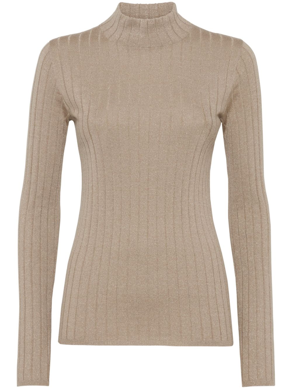 Brunello Cucinelli mock-neck top - Brown von Brunello Cucinelli