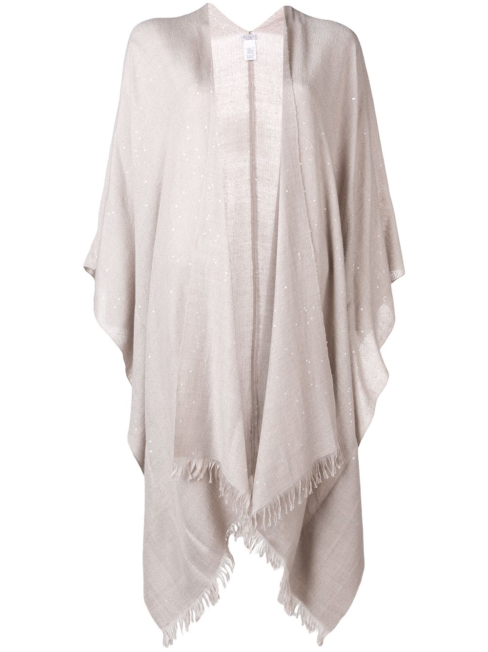 Brunello Cucinelli oversized sequinned cardigan - Neutrals von Brunello Cucinelli