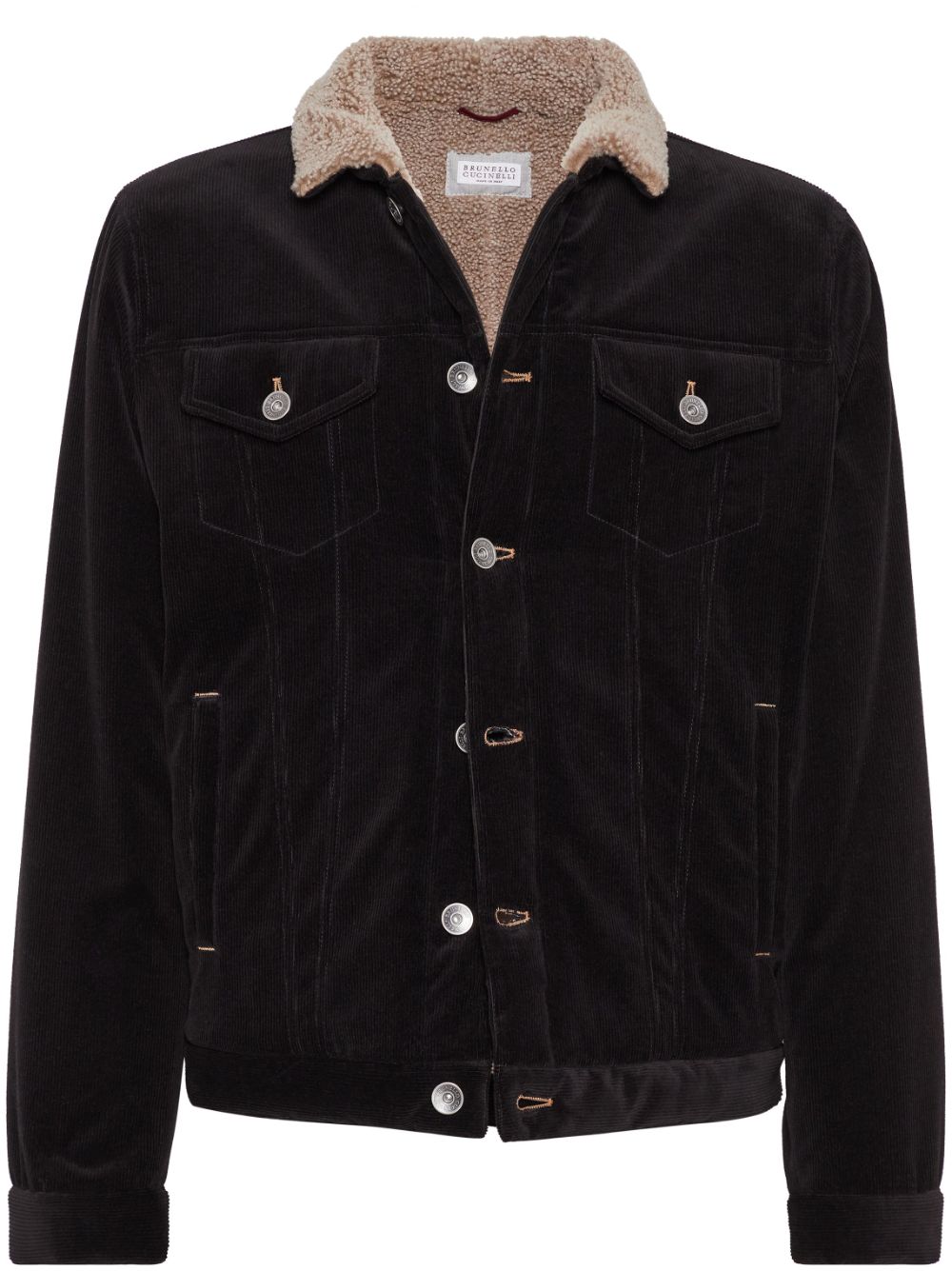 Brunello Cucinelli padded corduroy jacket - Black von Brunello Cucinelli