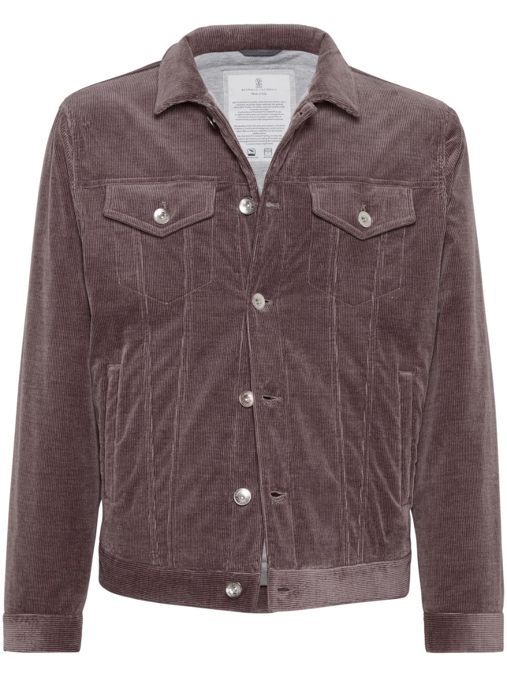 Brunello Cucinelli padded corduroy shirt jacket - Red von Brunello Cucinelli