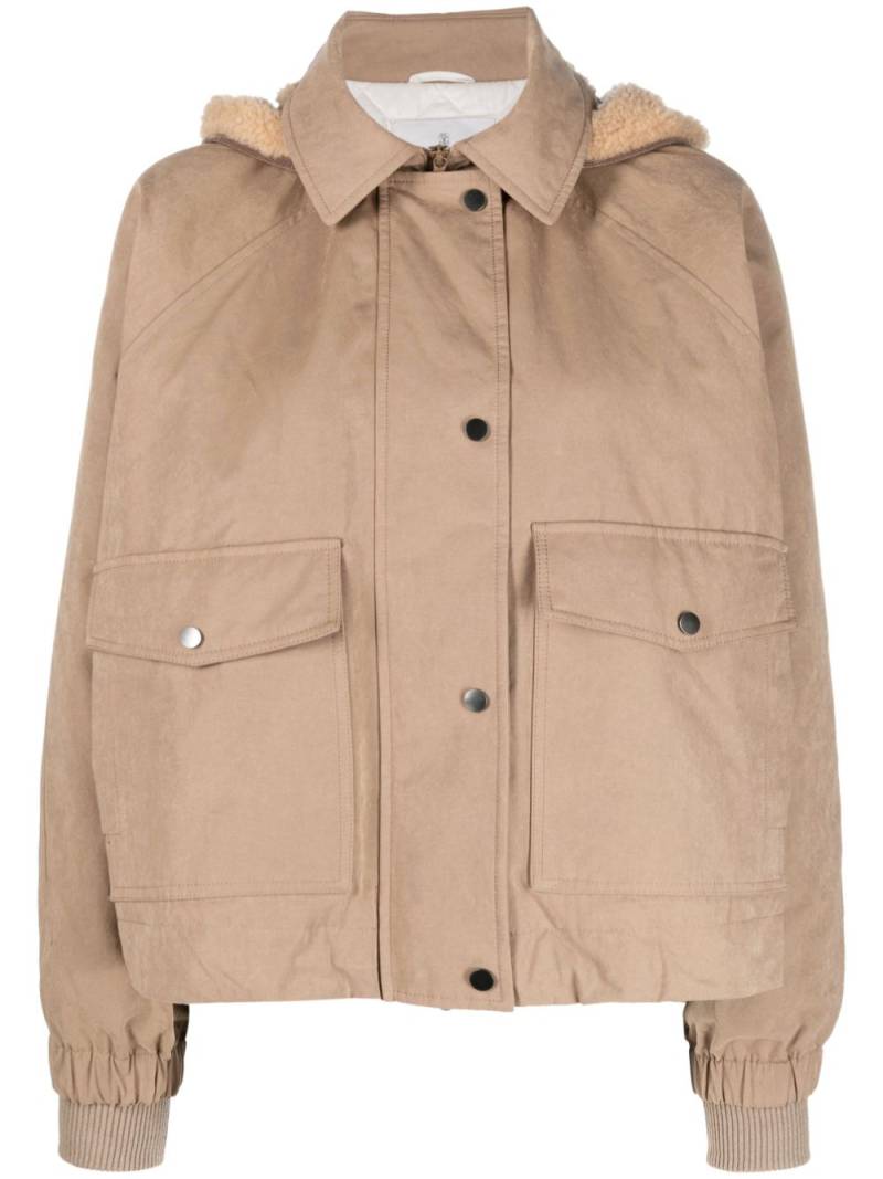 Brunello Cucinelli padded hooded jacket - C5456 BEIGE von Brunello Cucinelli