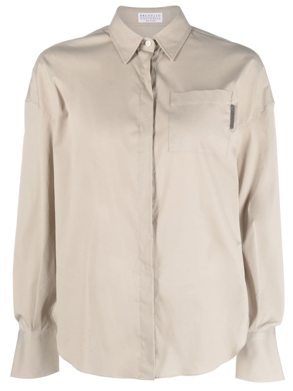 Brunello Cucinelli patch pocket buttoned shirt - Neutrals von Brunello Cucinelli