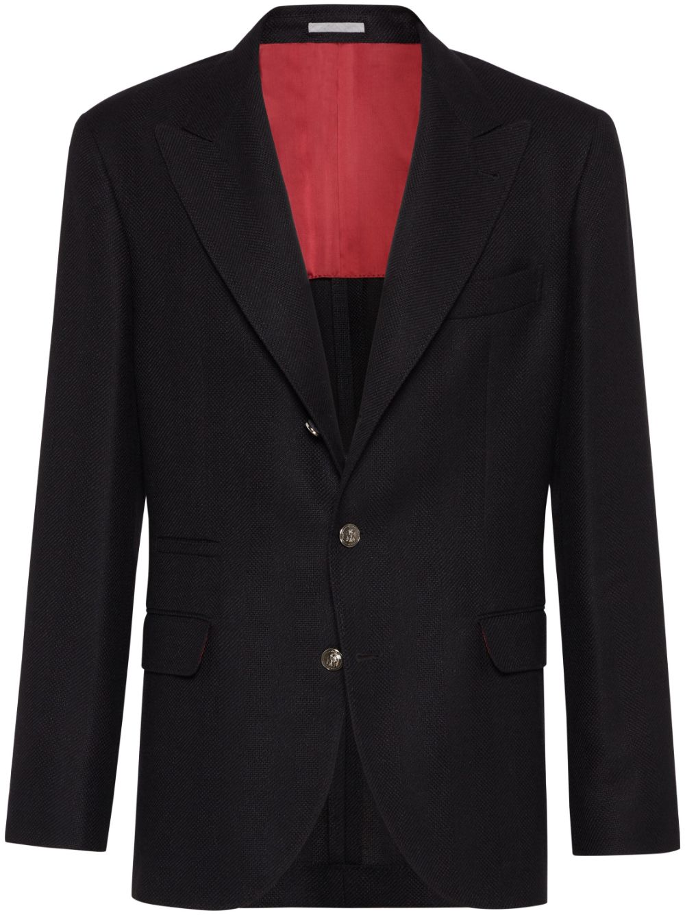 Brunello Cucinelli peak-lapel blazer - Black von Brunello Cucinelli