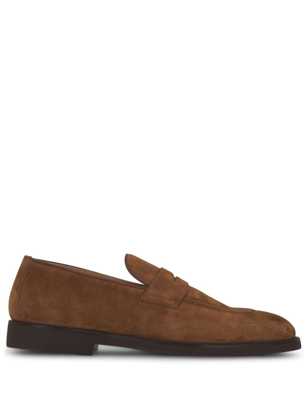 Brunello Cucinelli penny-slot suede loafers - Brown von Brunello Cucinelli