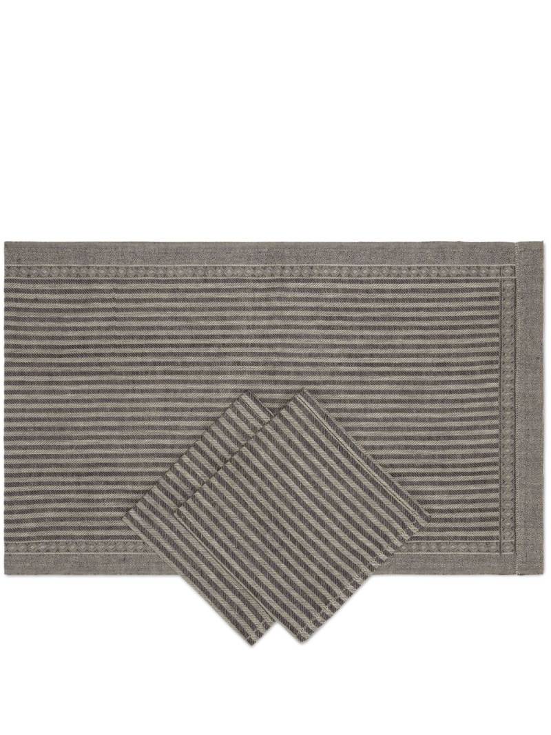 Brunello Cucinelli placemat and napkin set - Grey von Brunello Cucinelli