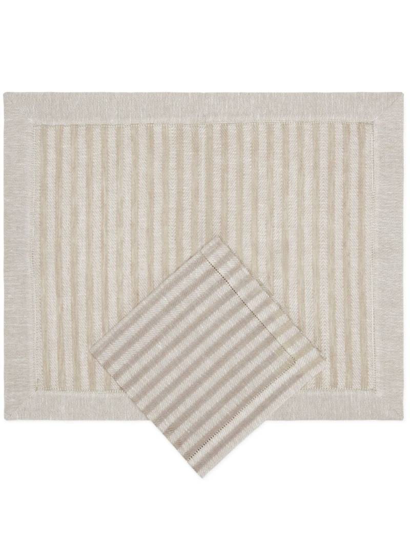 Brunello Cucinelli placemat and napkin set - Grey von Brunello Cucinelli