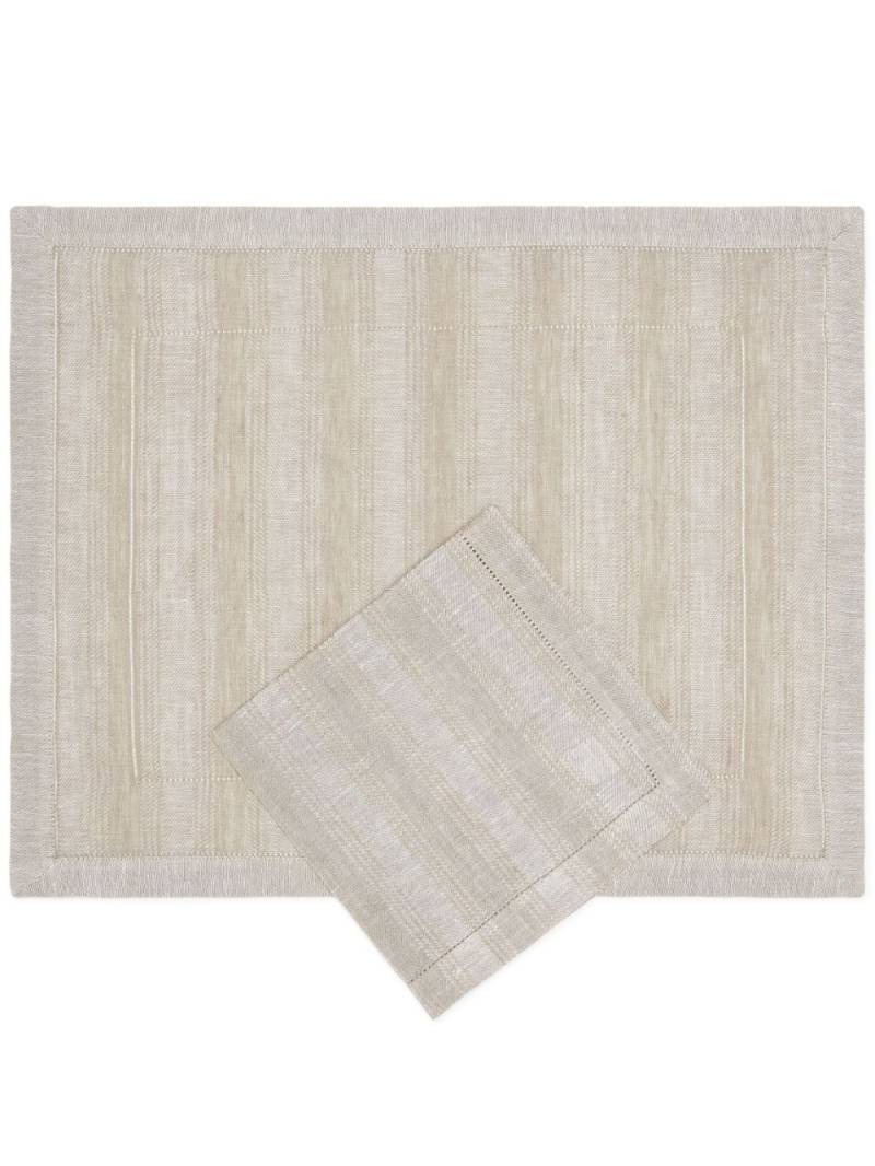 Brunello Cucinelli placemat and napkin set - Neutrals von Brunello Cucinelli