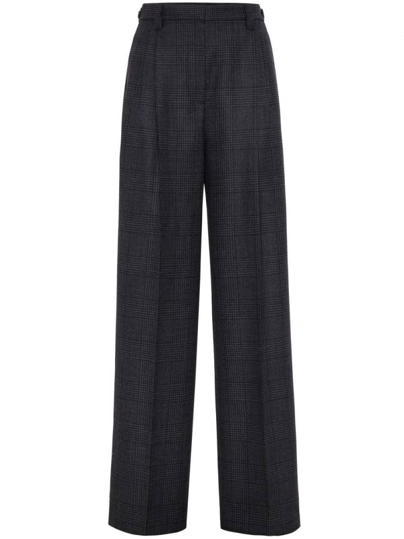 Brunello Cucinelli plaid tailored trousers - Grey von Brunello Cucinelli