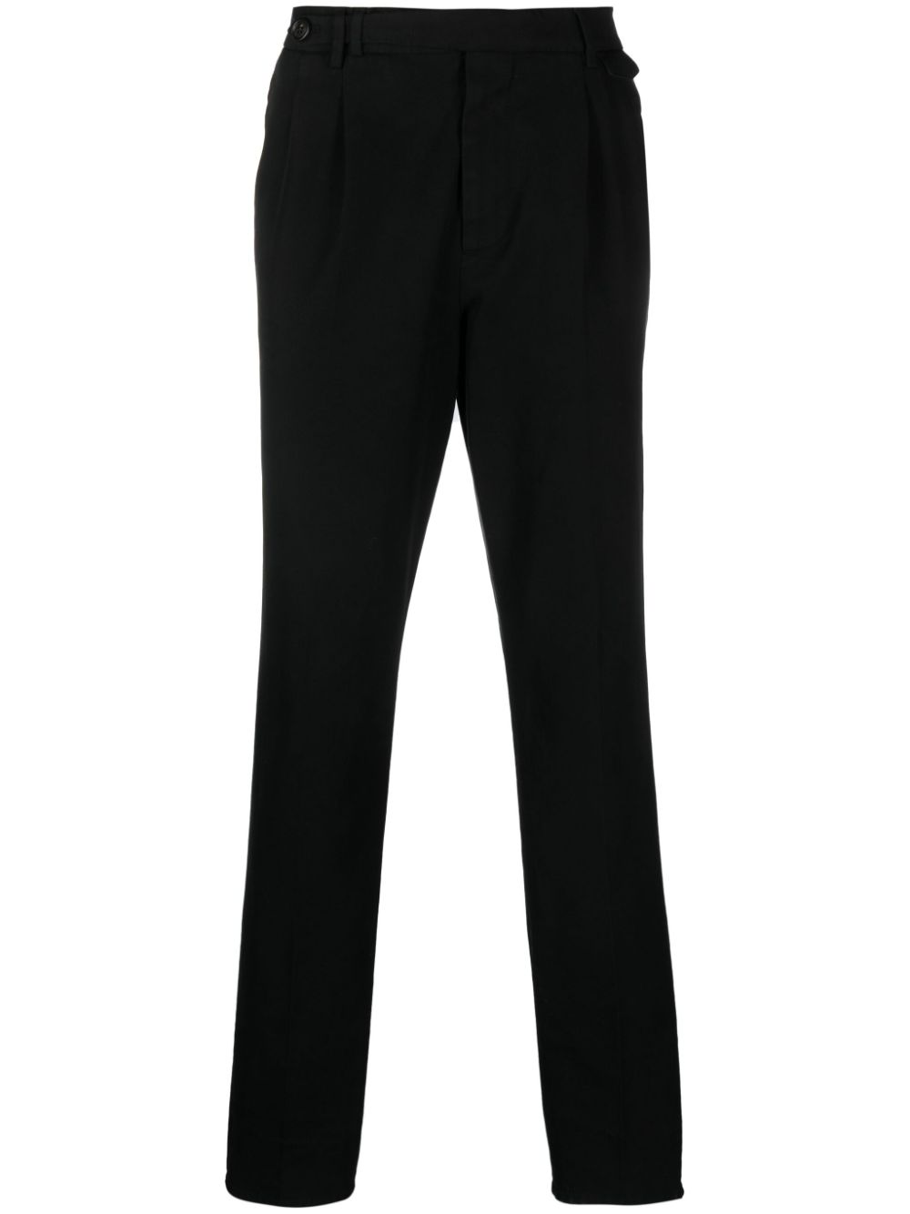 Brunello Cucinelli pleat-detail cotton chino trousers - Black von Brunello Cucinelli