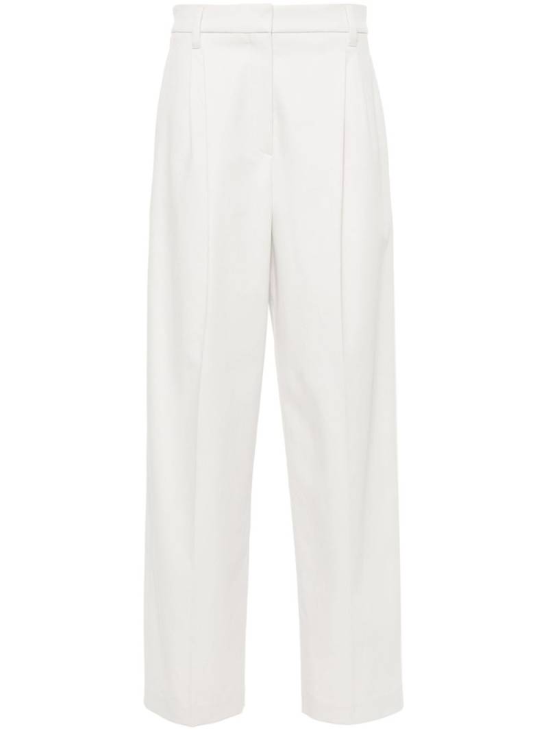 Brunello Cucinelli pleat-detail straight-leg trousers - Neutrals von Brunello Cucinelli