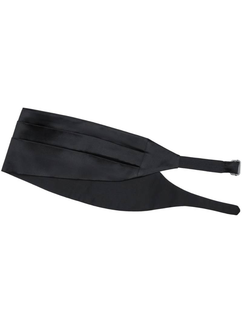 Brunello Cucinelli pleated satin cummerbund - Black von Brunello Cucinelli