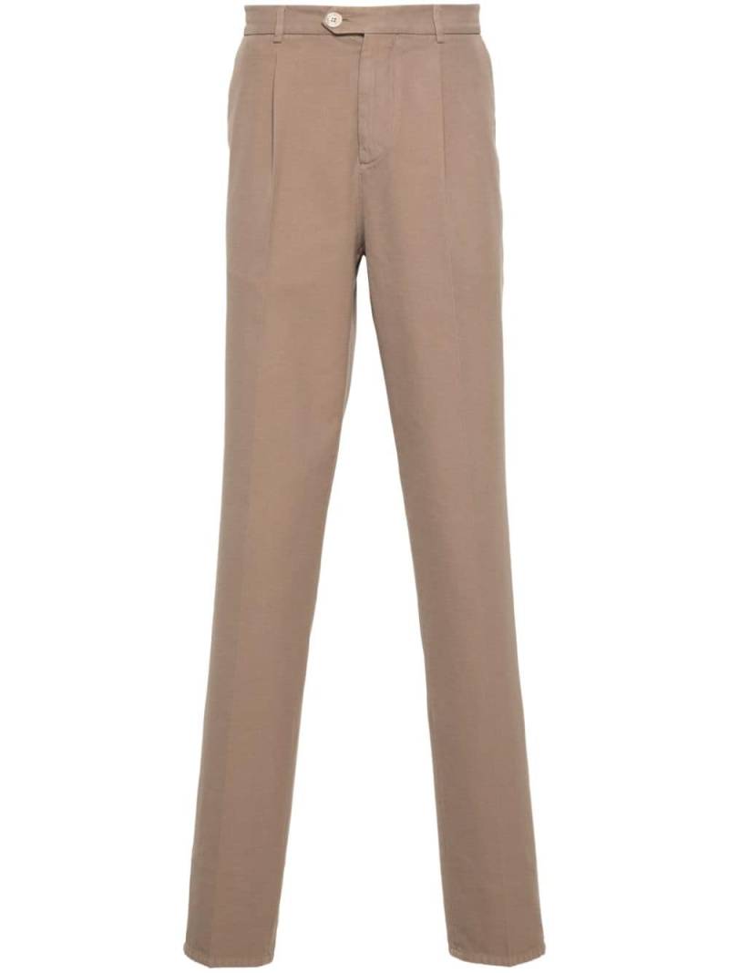 Brunello Cucinelli pressed-crease trousers - Brown von Brunello Cucinelli