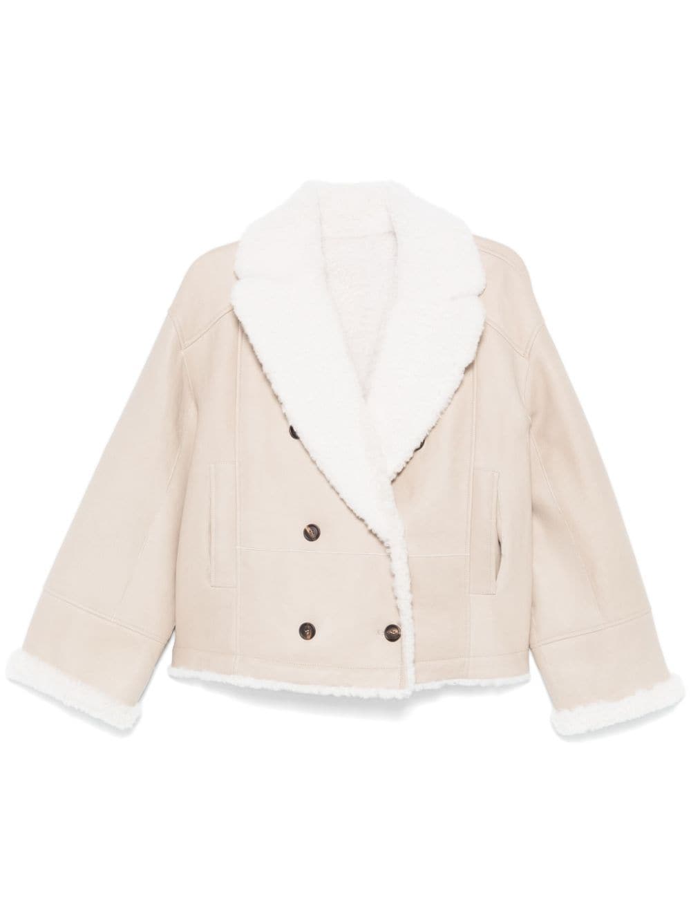 Brunello Cucinelli reversible shearling jacket - Neutrals von Brunello Cucinelli