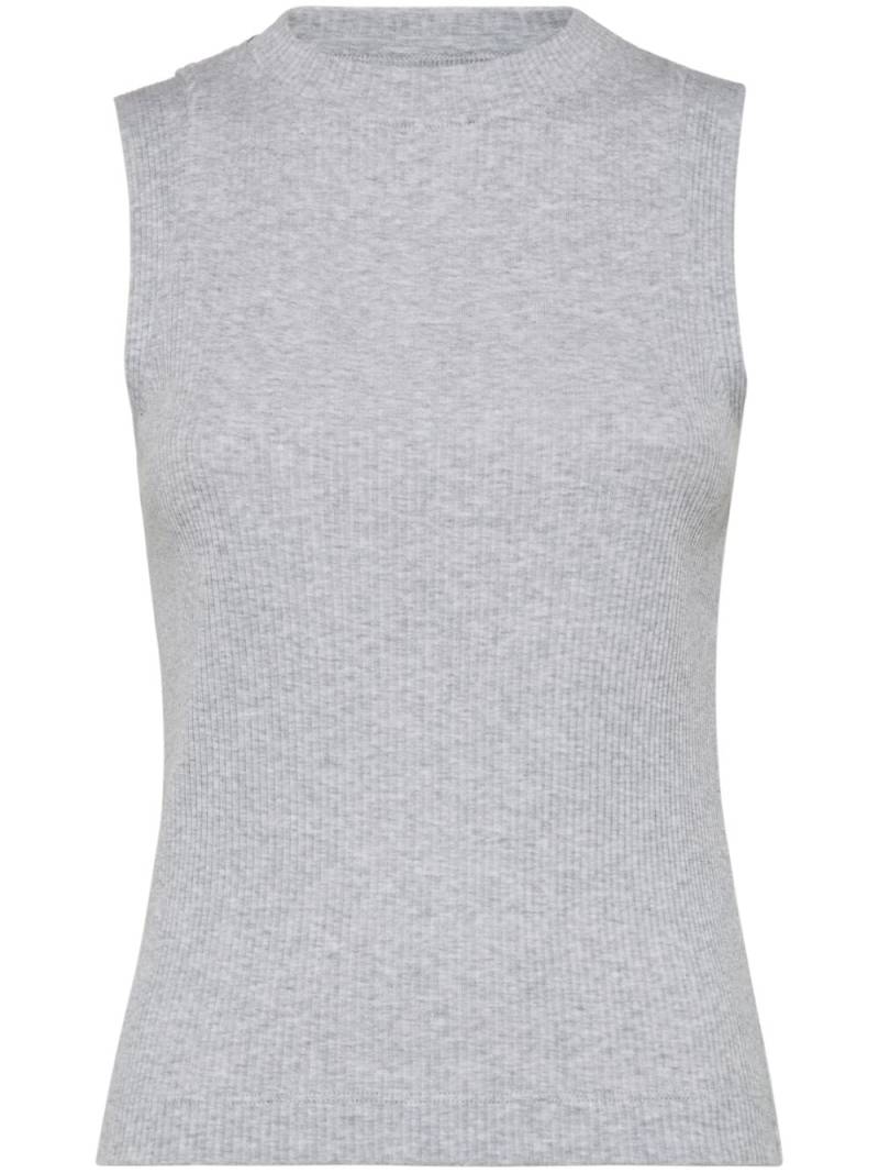 Brunello Cucinelli ribbed crew-neck cotton tank top - Grey von Brunello Cucinelli