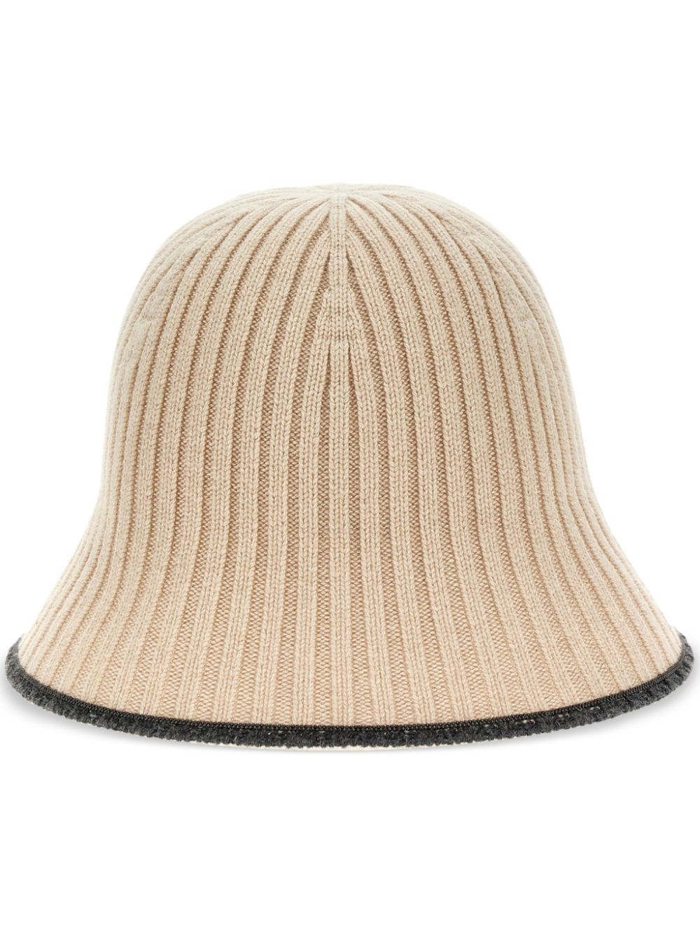 Brunello Cucinelli ribbed-knit bucket hat - Neutrals von Brunello Cucinelli