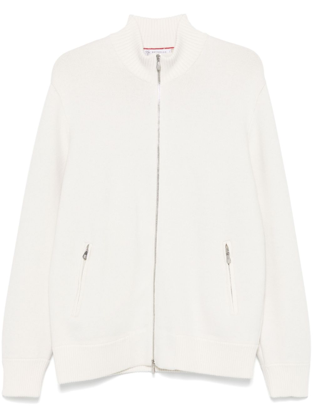 Brunello Cucinelli ribbed-knit cardigan - White von Brunello Cucinelli