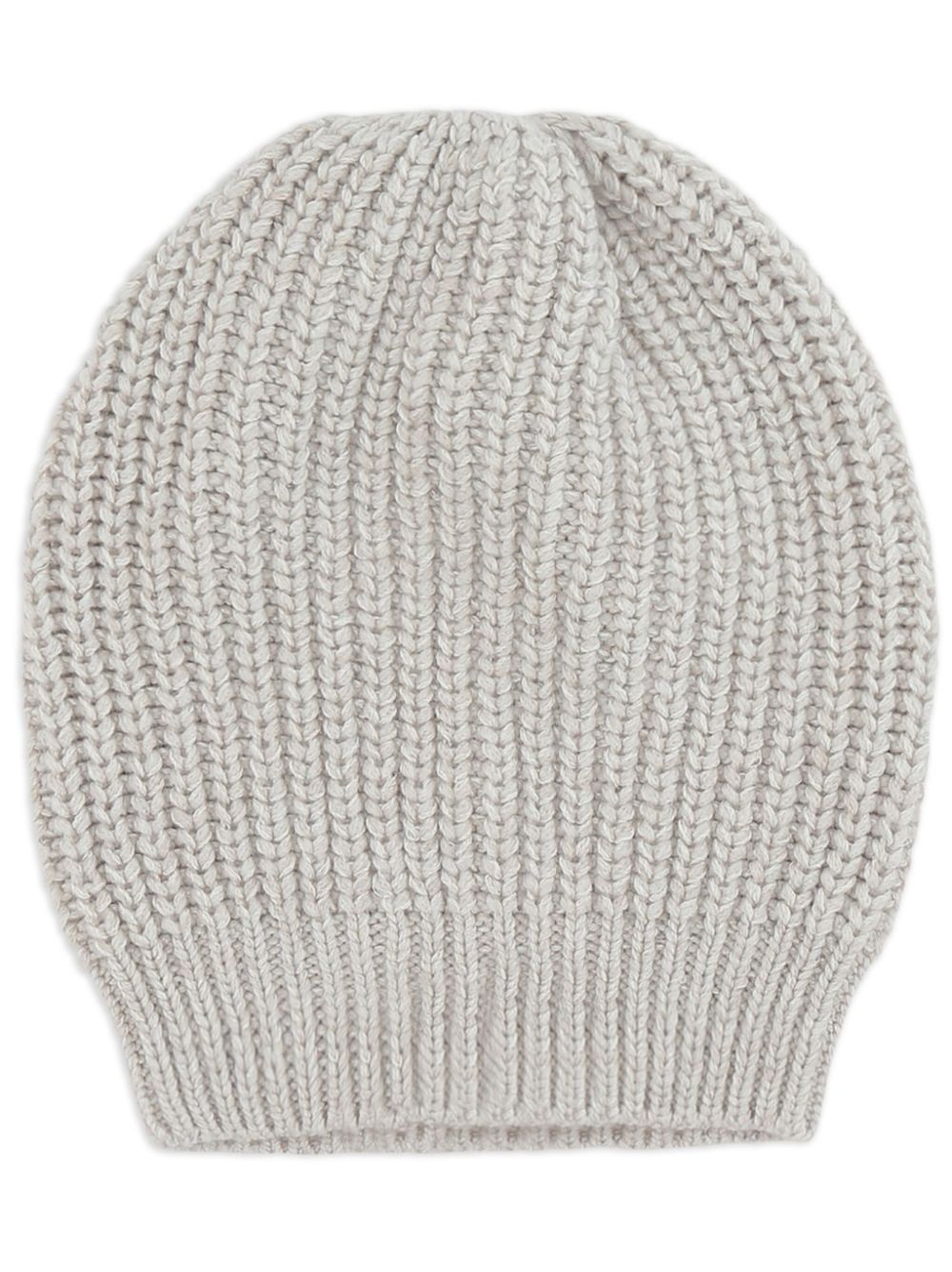 Brunello Cucinelli ribbed-knit cashmere beanie - Neutrals von Brunello Cucinelli