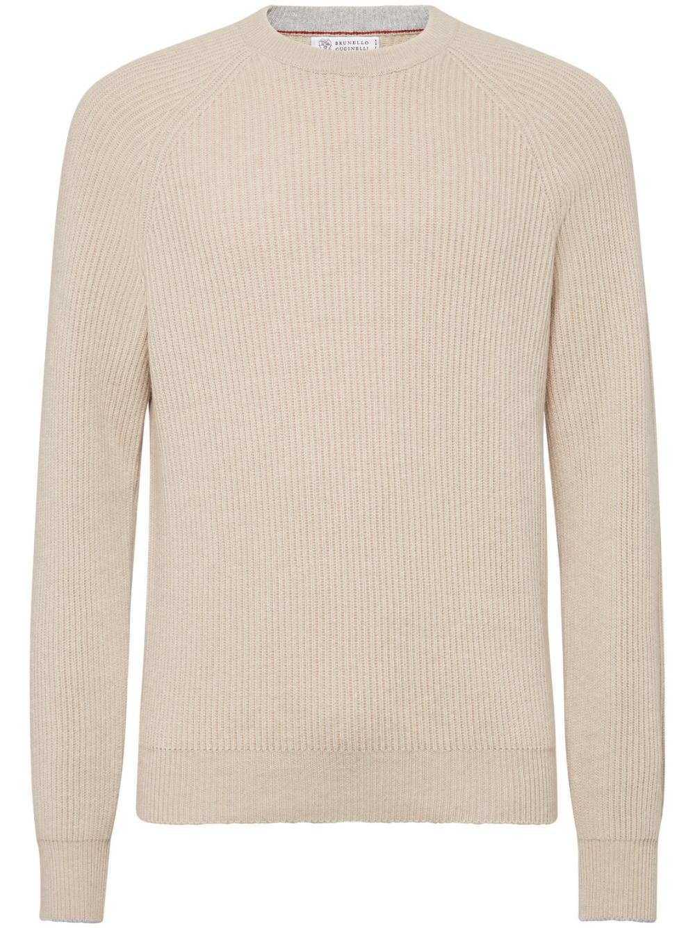 Brunello Cucinelli ribbed-knit cashmere jumper - Neutrals von Brunello Cucinelli