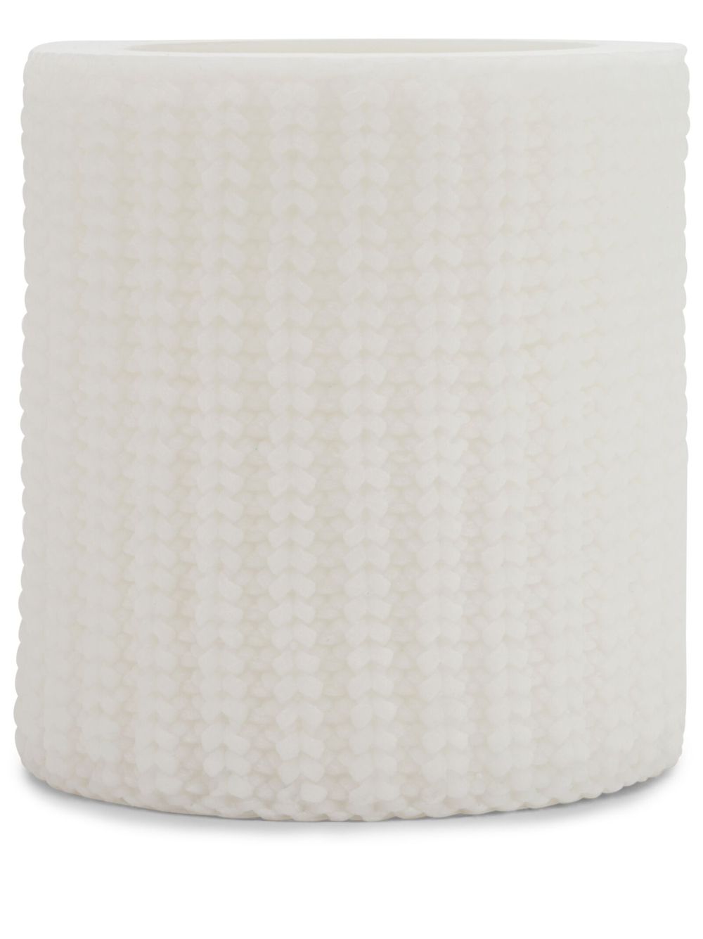 Brunello Cucinelli ribbed knit effect large wax lantern - White von Brunello Cucinelli