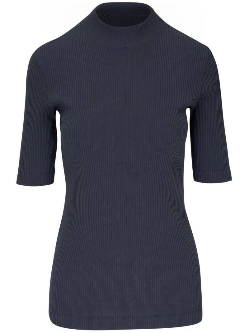 Brunello Cucinelli ribbed-knit mock-neck top - Blue von Brunello Cucinelli