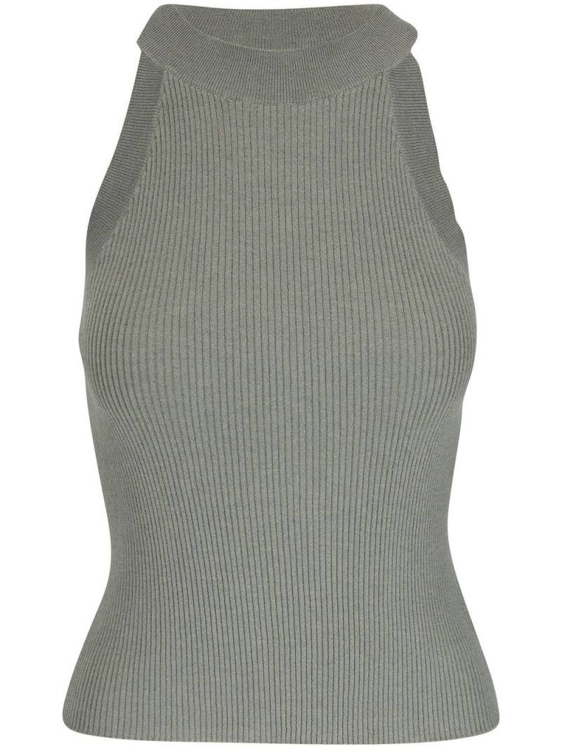 Brunello Cucinelli ribbed-knit sleeveless top - Green von Brunello Cucinelli