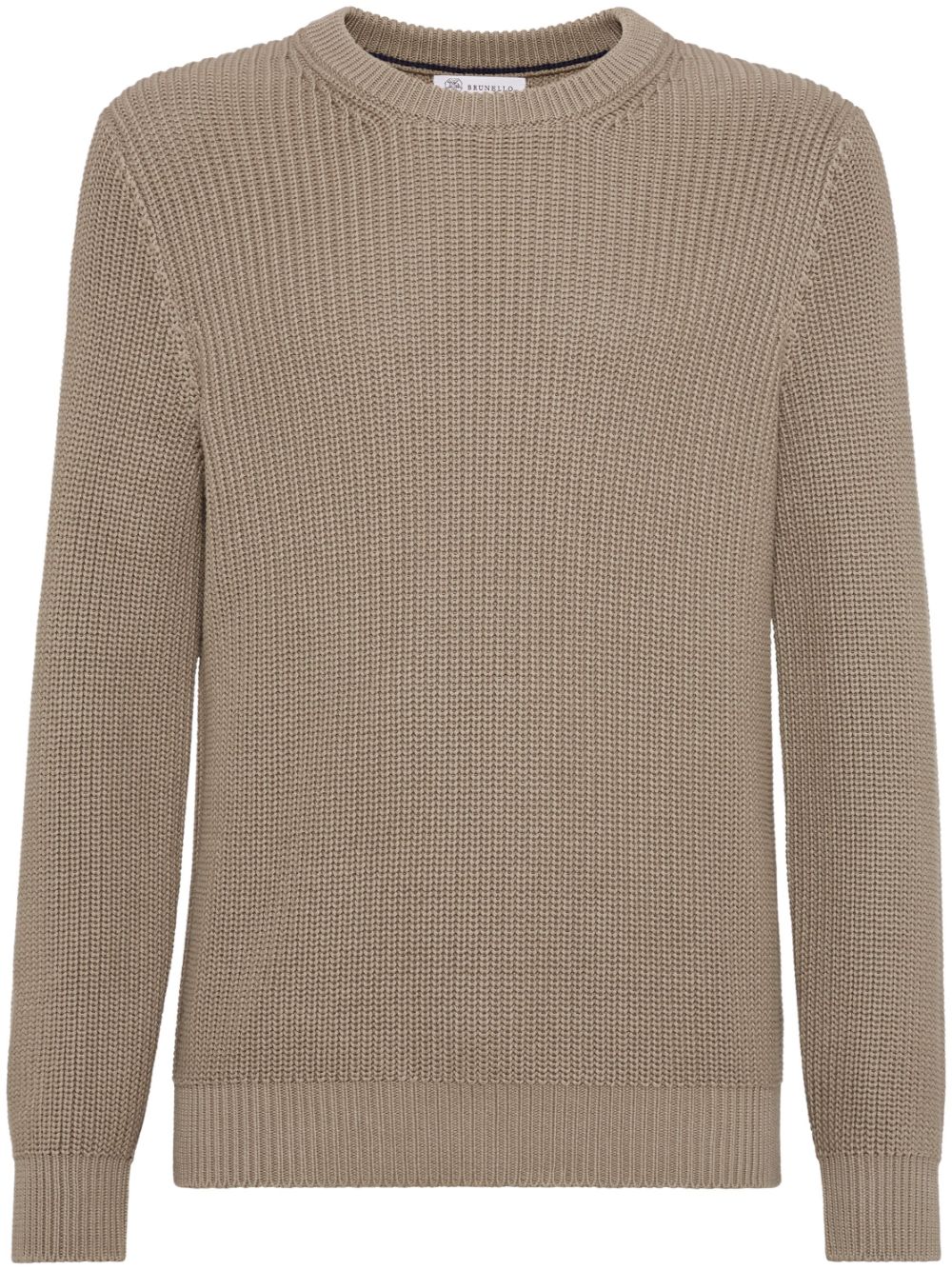 Brunello Cucinelli ribbed-knit sweater - Brown von Brunello Cucinelli