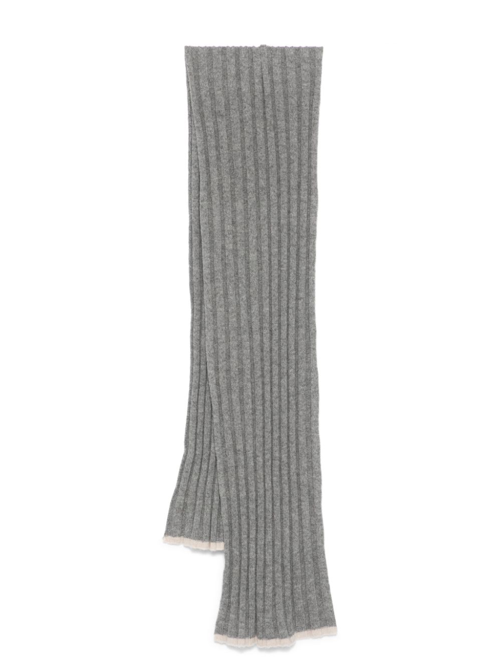 Brunello Cucinelli ribbed scarf - Grey von Brunello Cucinelli