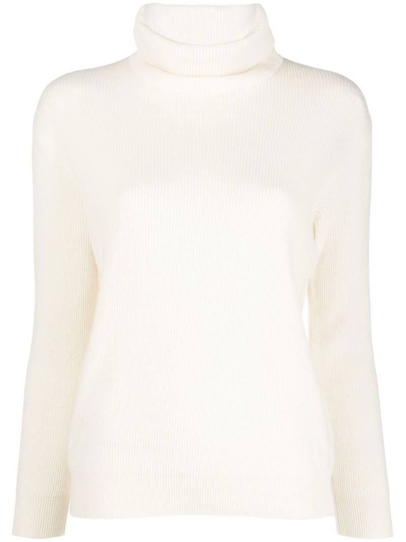 Brunello Cucinelli roll-neck cashmere jumper - White von Brunello Cucinelli