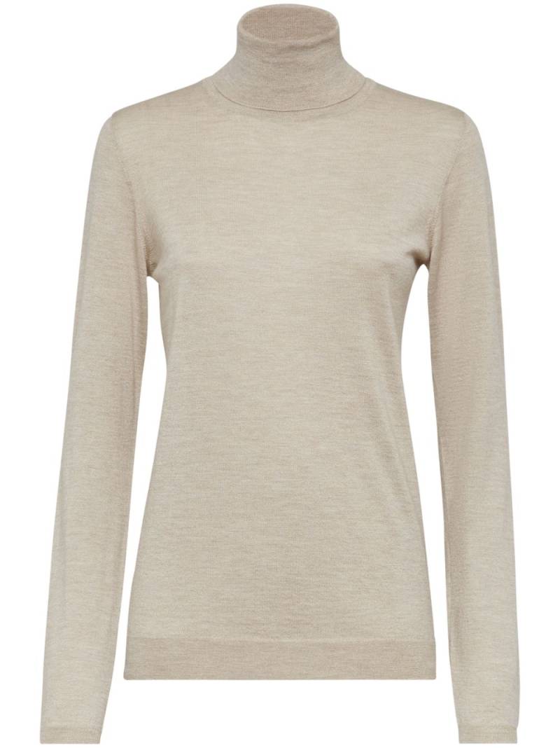 Brunello Cucinelli roll-neck knit jumper - Neutrals von Brunello Cucinelli