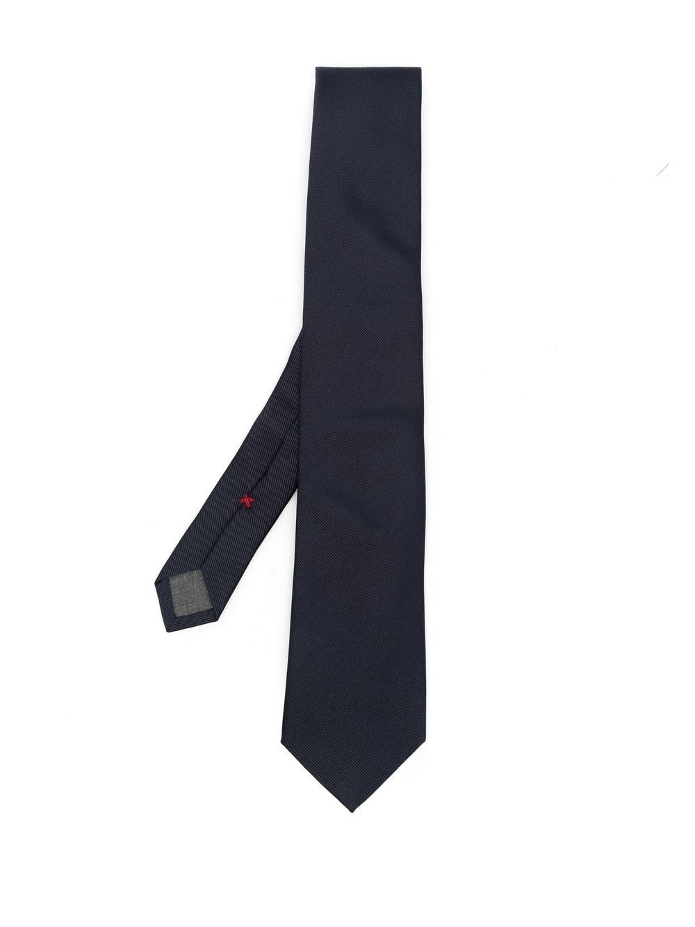 Brunello Cucinelli satin-finish pointed-tip tie - Blue von Brunello Cucinelli