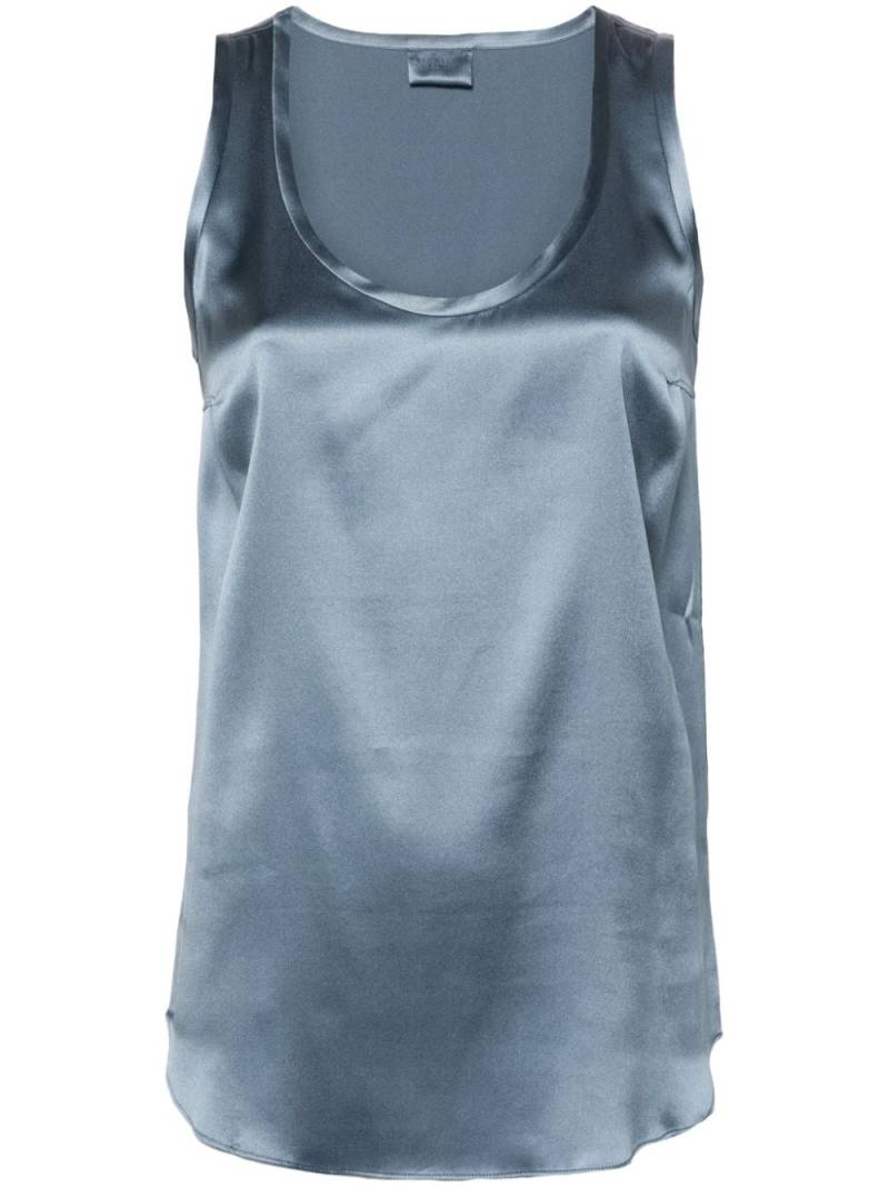 Brunello Cucinelli satin tank top - Blue von Brunello Cucinelli