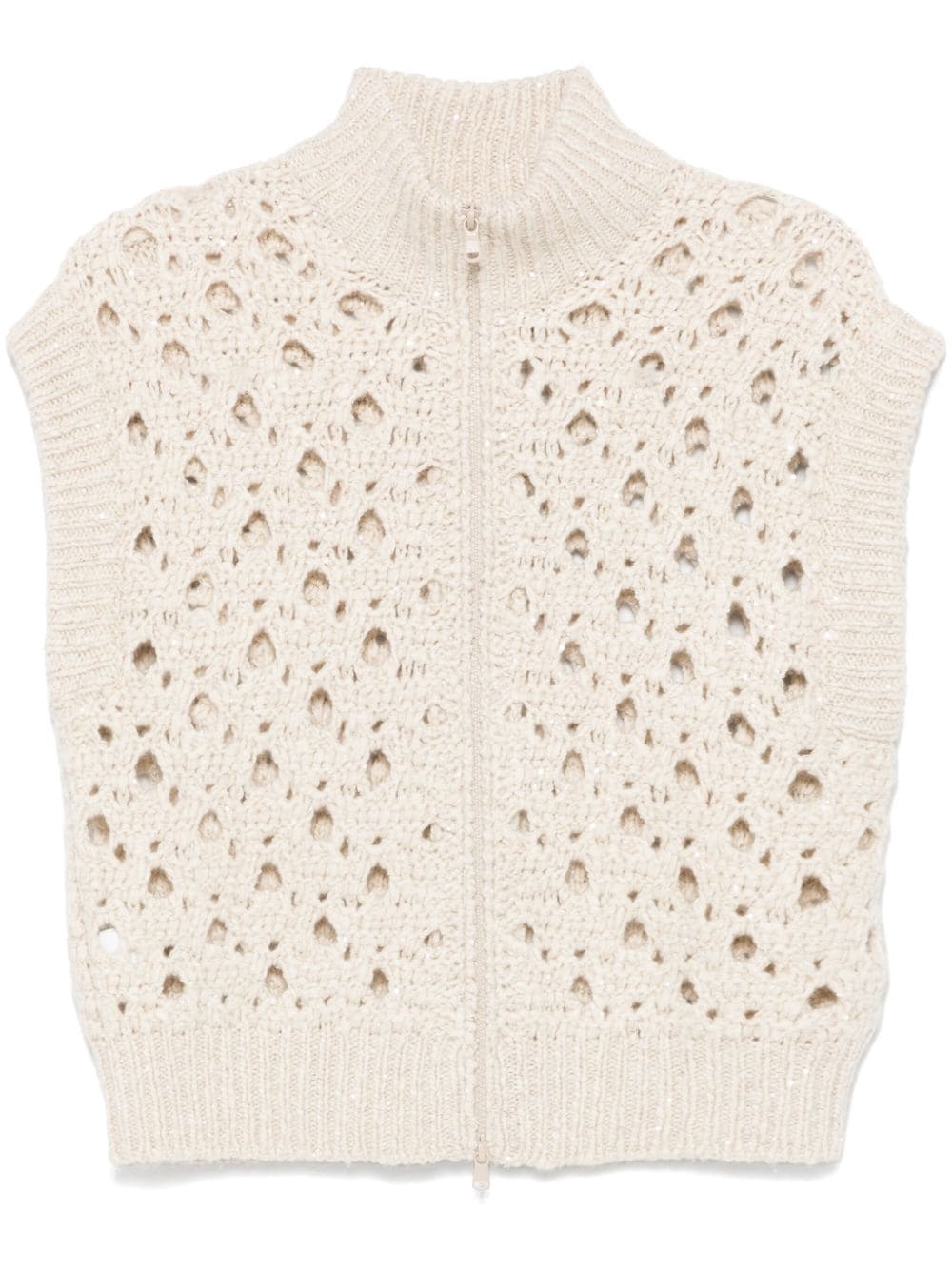 Brunello Cucinelli sequinned cardigan - Neutrals von Brunello Cucinelli