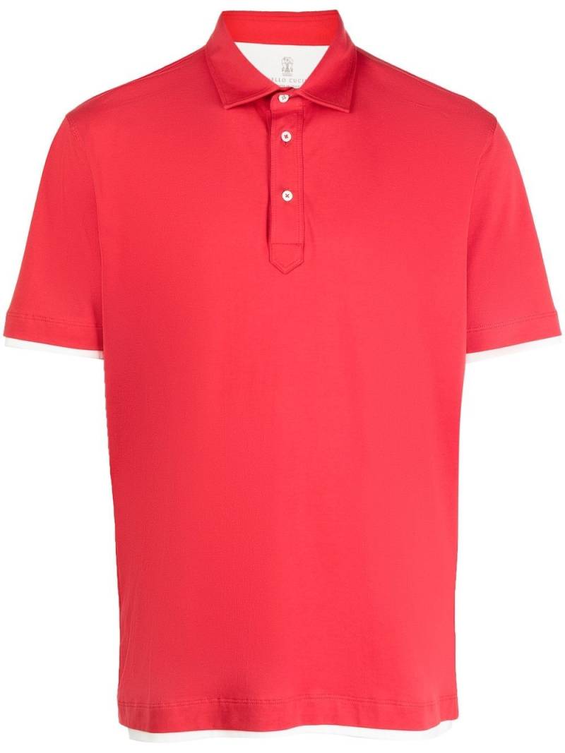 Brunello Cucinelli short-sleeve polo shirt - Red von Brunello Cucinelli