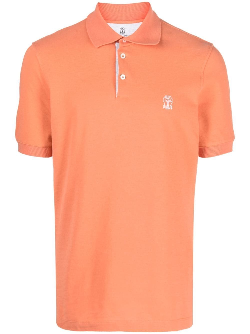 Brunello Cucinelli short-sleeved polo shirt - Orange von Brunello Cucinelli