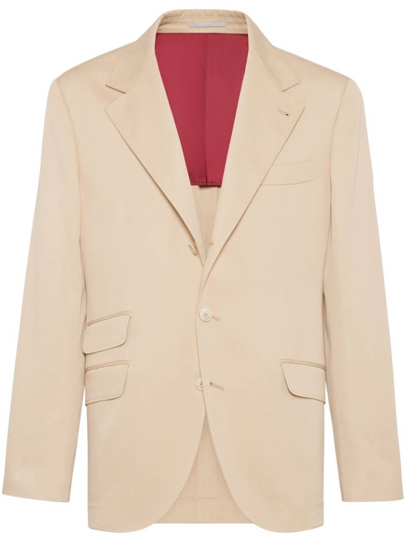 Brunello Cucinelli silk blazer - Neutrals von Brunello Cucinelli