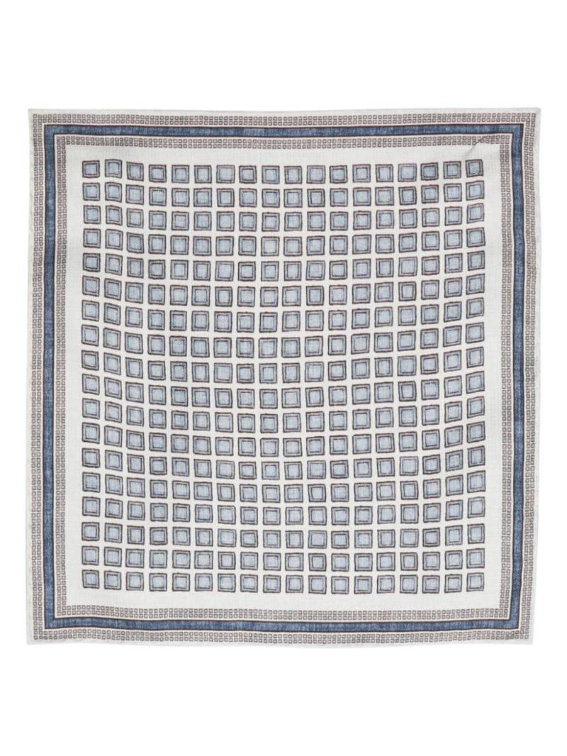 Brunello Cucinelli silk pocket square - Blue von Brunello Cucinelli