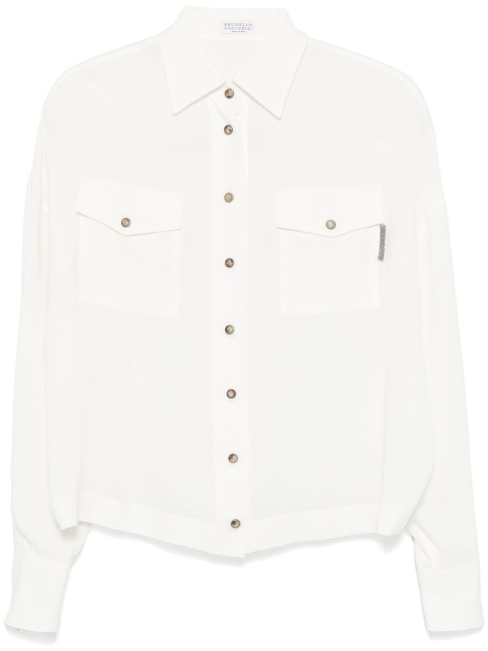 Brunello Cucinelli silk shirt - Neutrals von Brunello Cucinelli