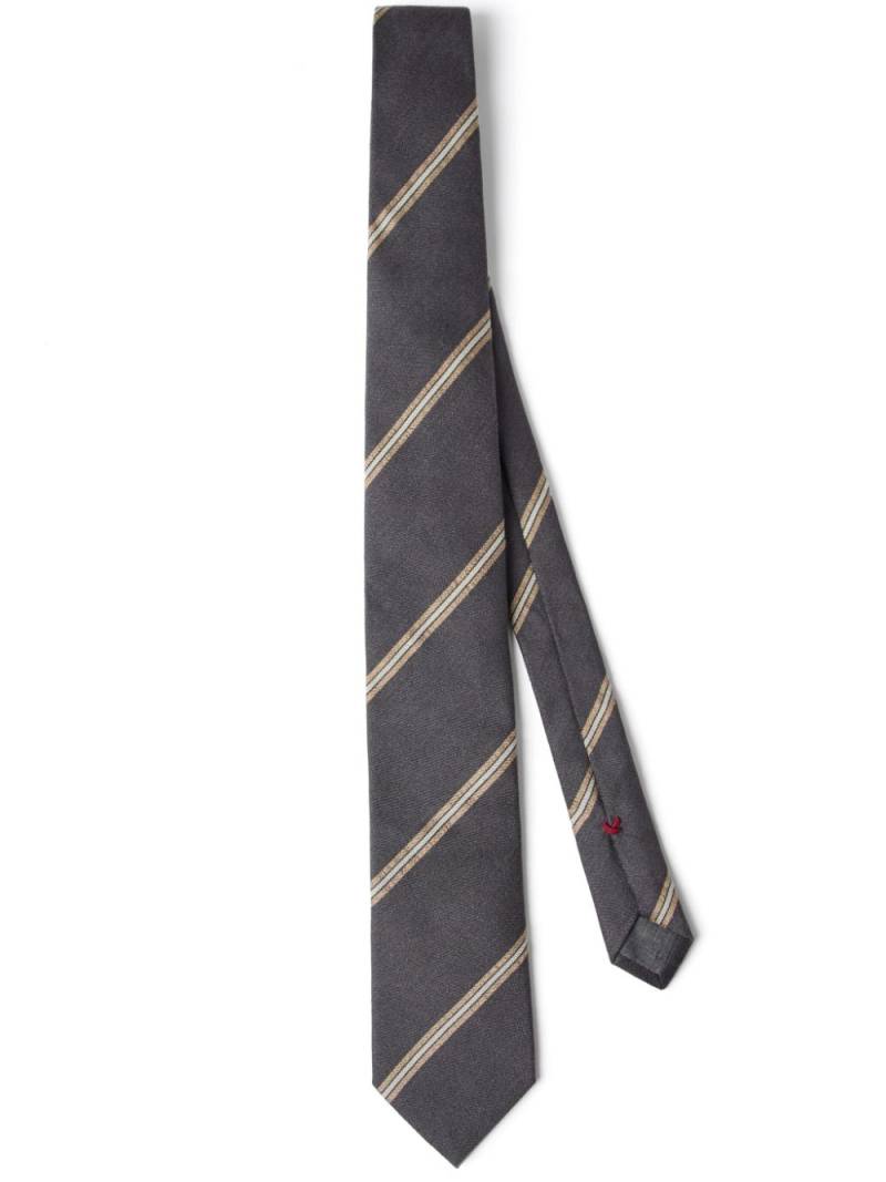 Brunello Cucinelli silk tie - Grey von Brunello Cucinelli