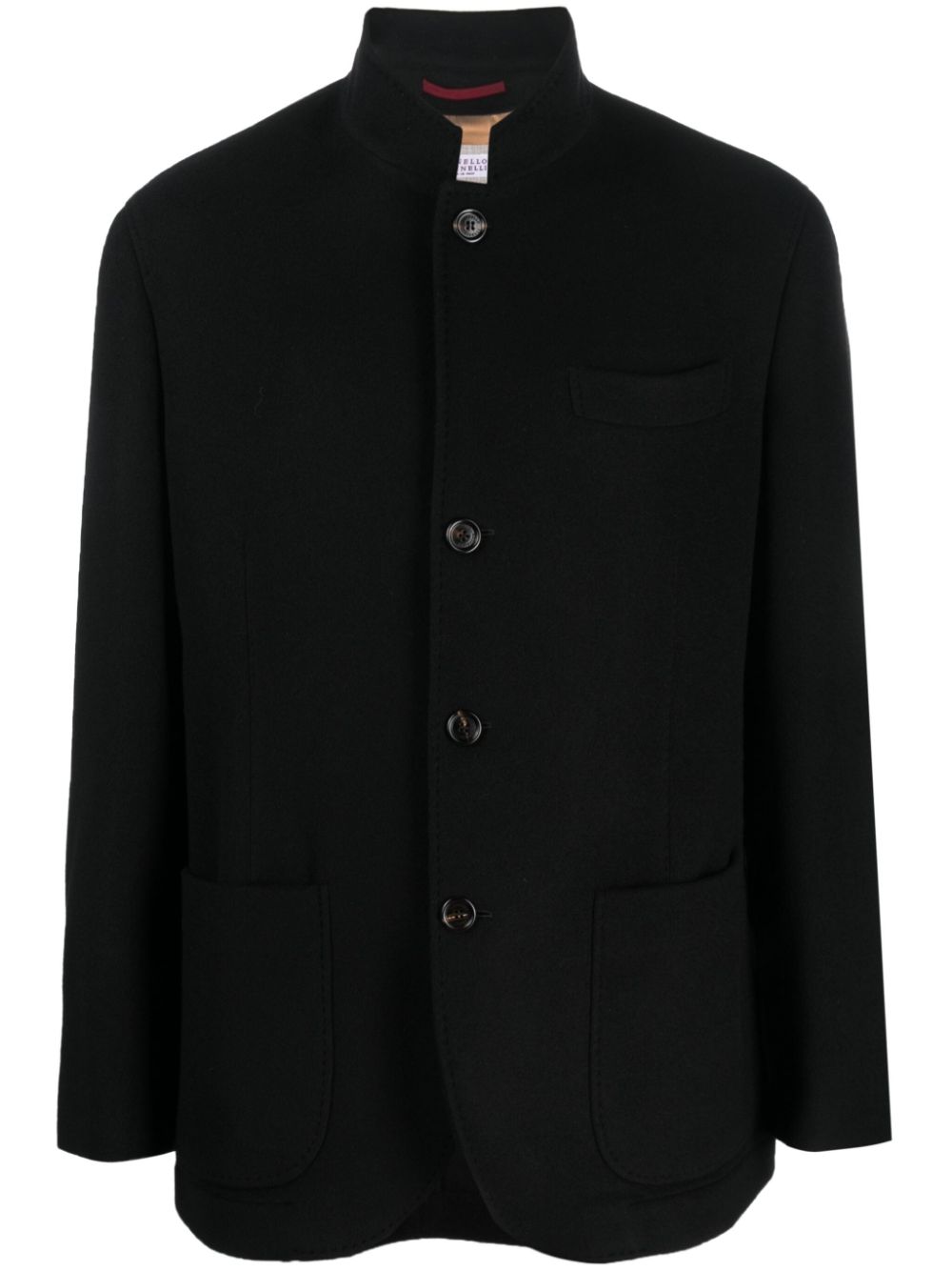 Brunello Cucinelli single-breasted cashmere blazer - Black von Brunello Cucinelli