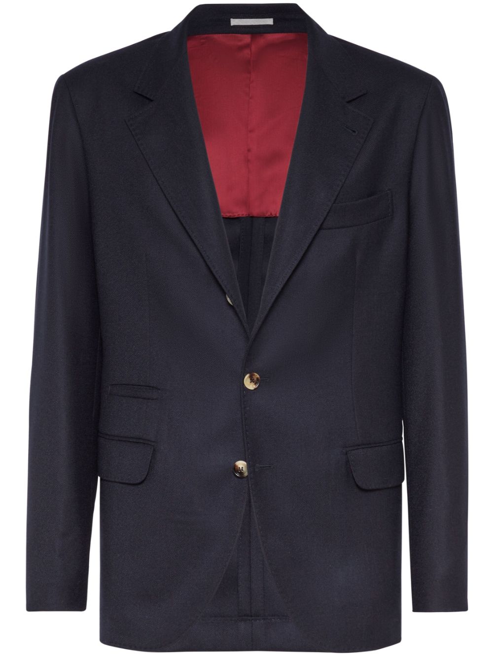 Brunello Cucinelli single-breasted cashmere blazer - Blue von Brunello Cucinelli