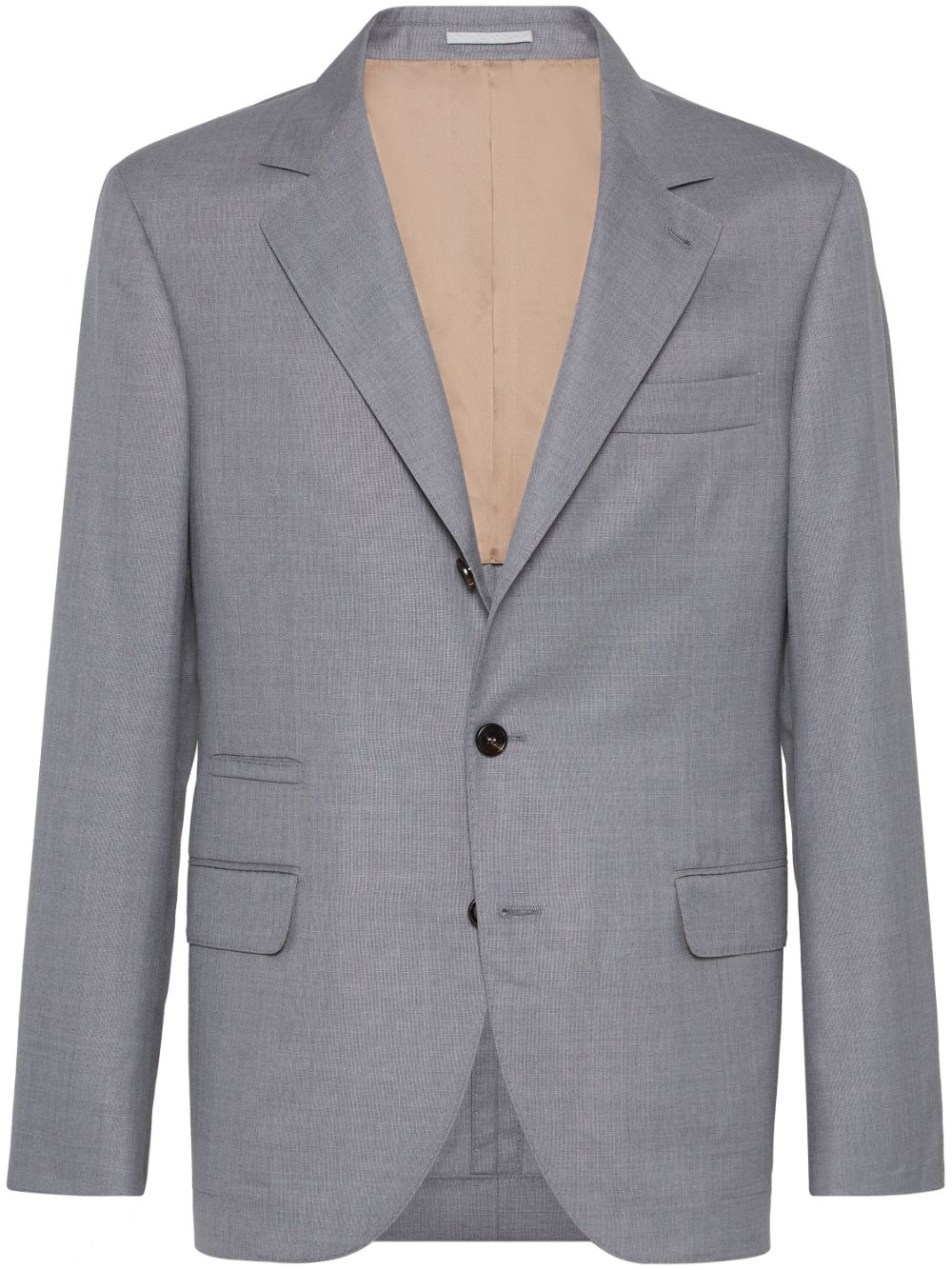Brunello Cucinelli single-breasted suit blazer - Grey von Brunello Cucinelli