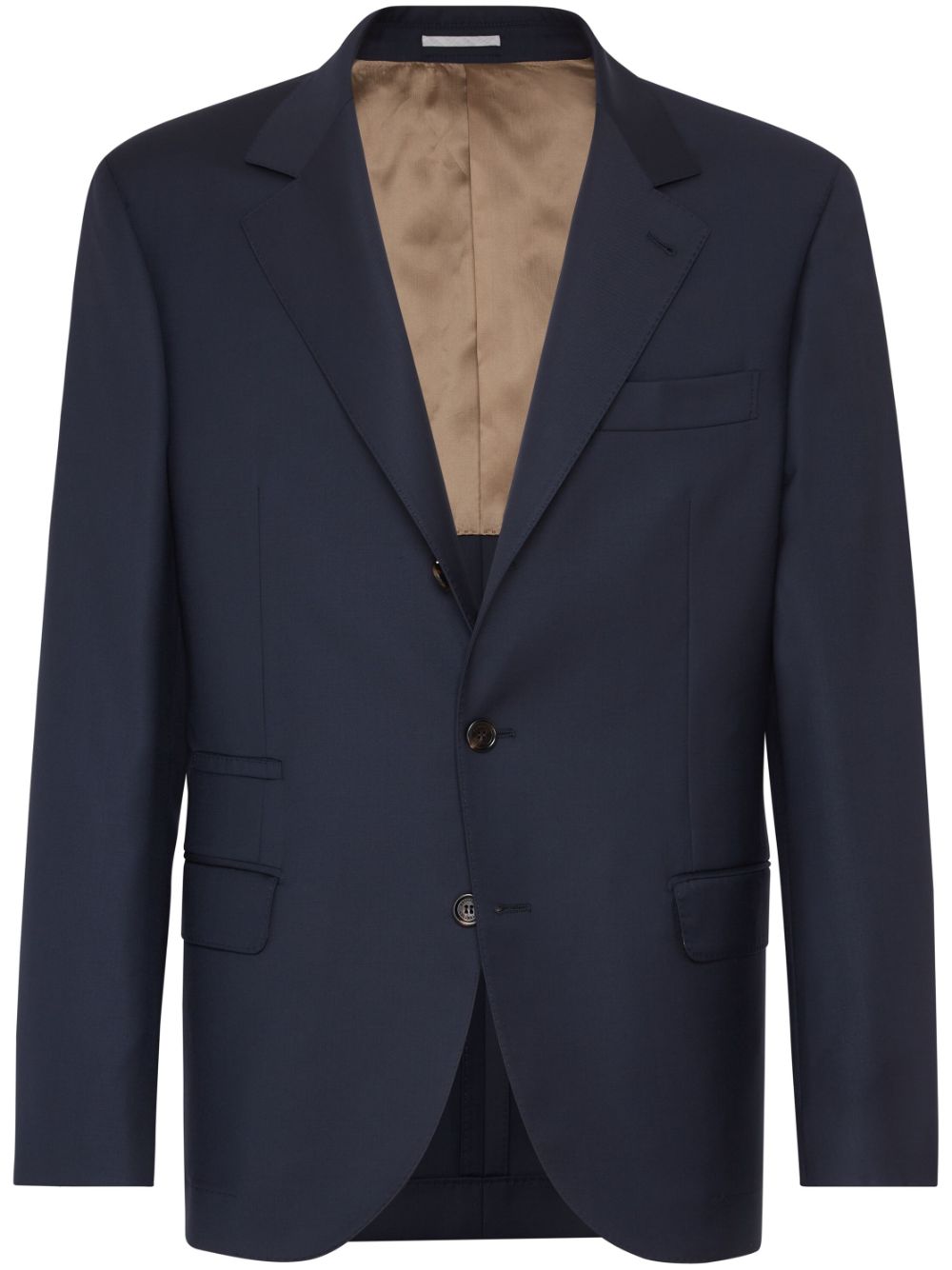 Brunello Cucinelli single-breasted virgin-wool blazer - Blue von Brunello Cucinelli