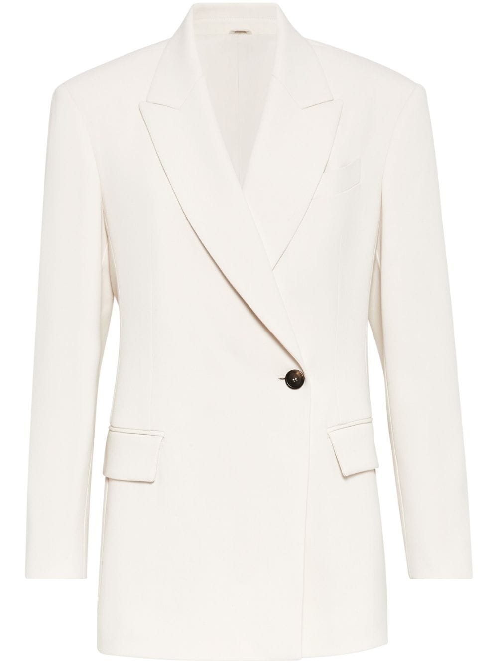 Brunello Cucinelli single-button blazer - White von Brunello Cucinelli