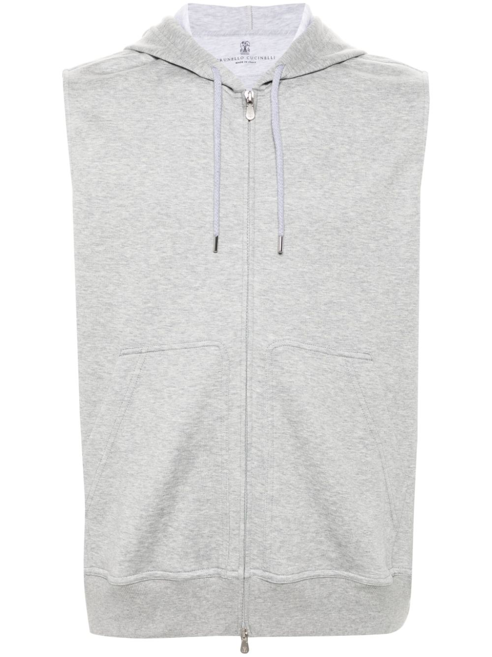 Brunello Cucinelli sleeveless hoodie - Grey von Brunello Cucinelli