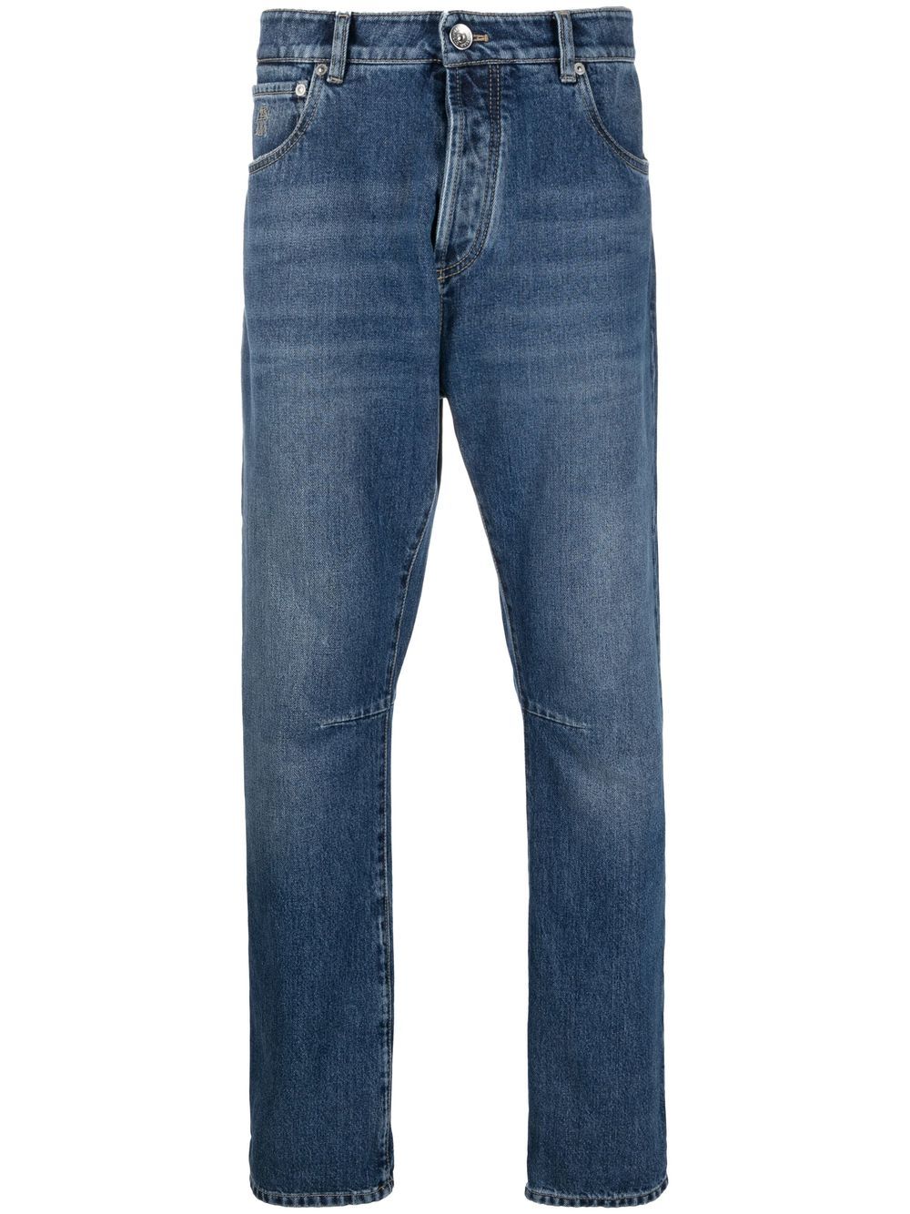 Brunello Cucinelli slim-cut denim jeans - Blue von Brunello Cucinelli