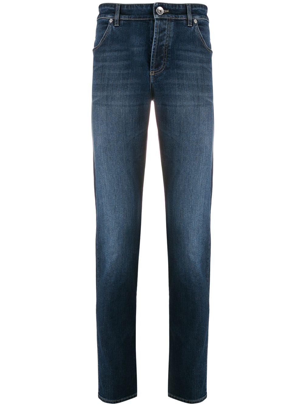 Brunello Cucinelli slim-fit stonewashed jeans - Blue von Brunello Cucinelli