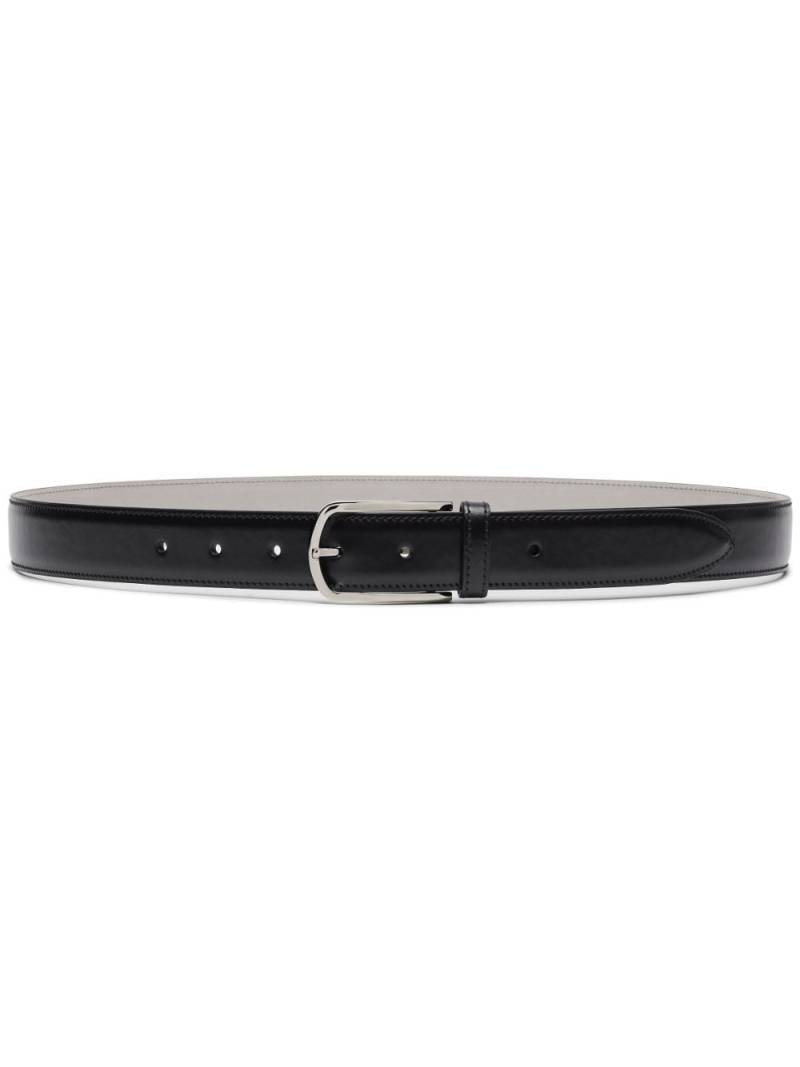 Brunello Cucinelli smooth leather belt - Black von Brunello Cucinelli