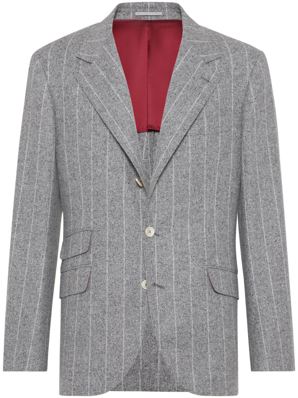 Brunello Cucinelli speckle-knit blazer - Grey von Brunello Cucinelli