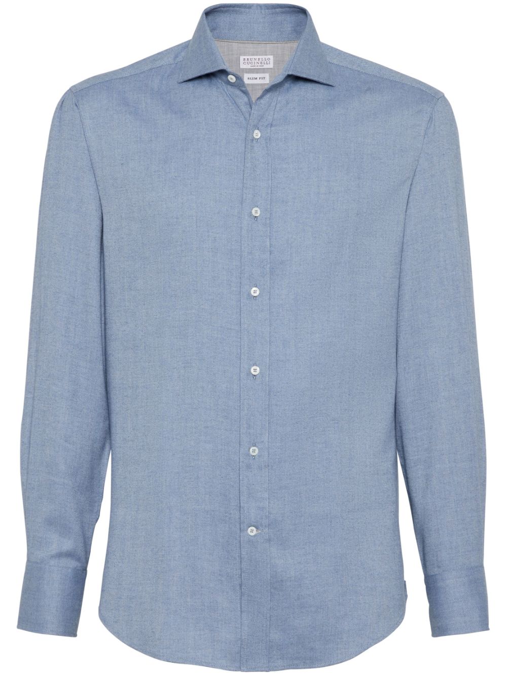 Brunello Cucinelli spread-collar shirt - Blue von Brunello Cucinelli